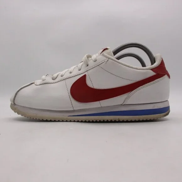Nike Cortez Forrest Gump Leather White Red Blue Men's 8.5 Sneakers 819719-103